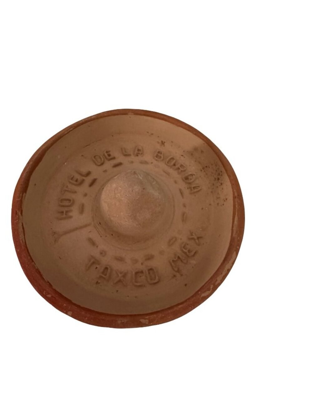Vintage 1950s Hotel De La Borda Taxco Mexico Pottery Sombrero Souvenir Dish 4”